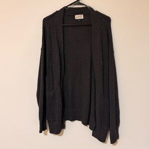 Universal Thread Women's Charcoal Open-Front Cardigan